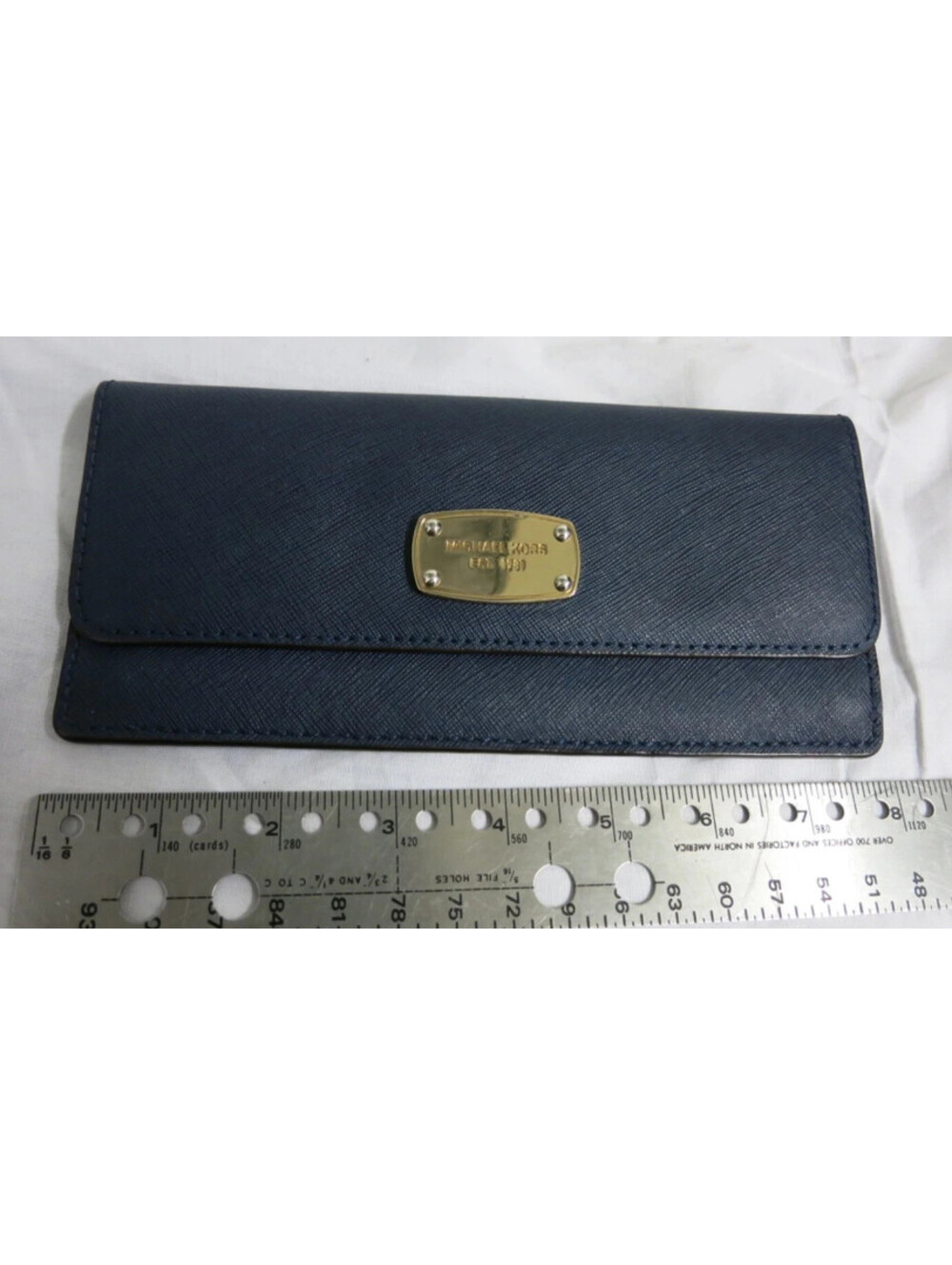 Michael Kors blue flat wallet